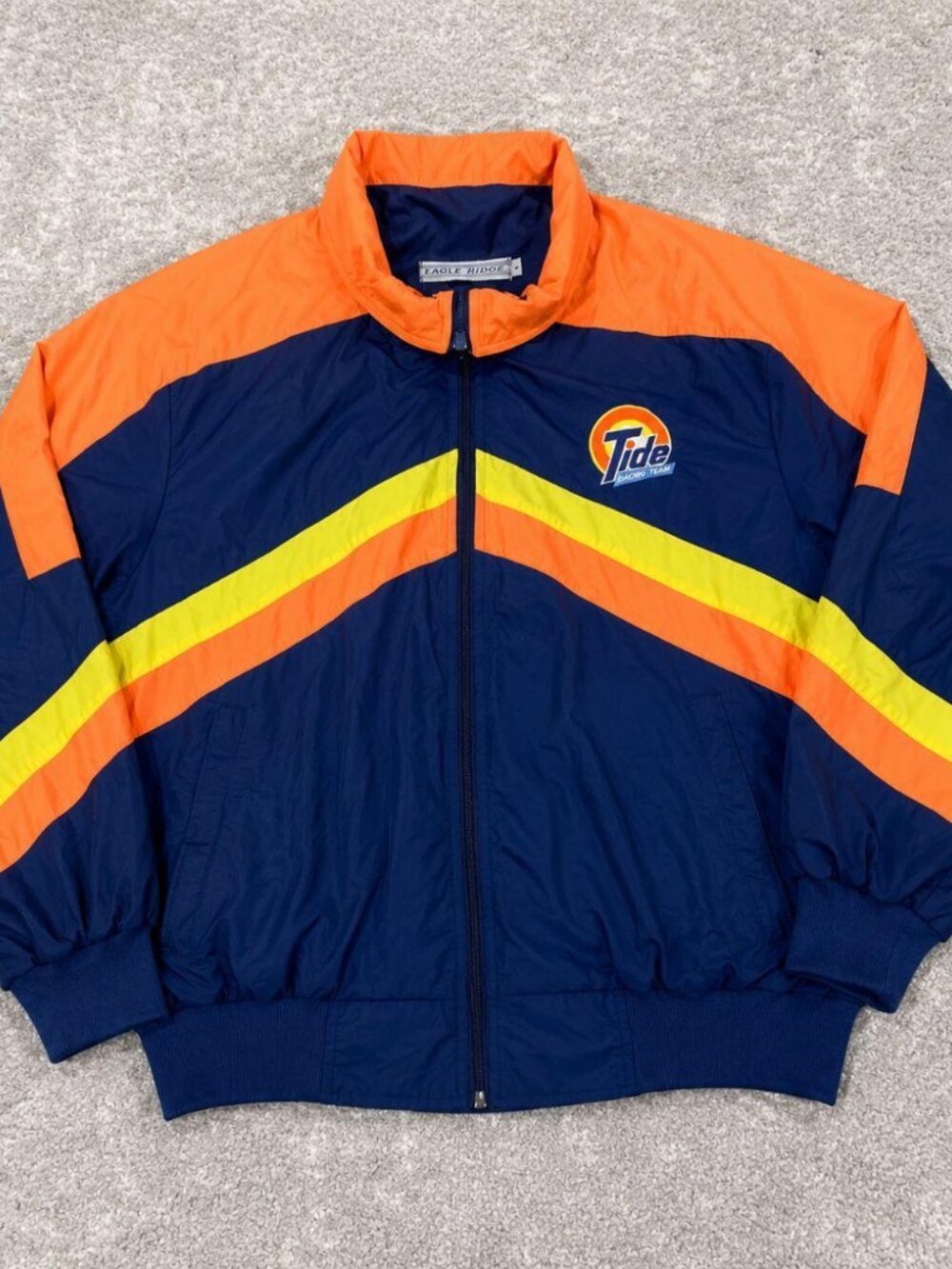 Vintage Tide Racing Team Windbreaker Jacket Eagle Ridge Full Zip Y2K NASCAR Styl